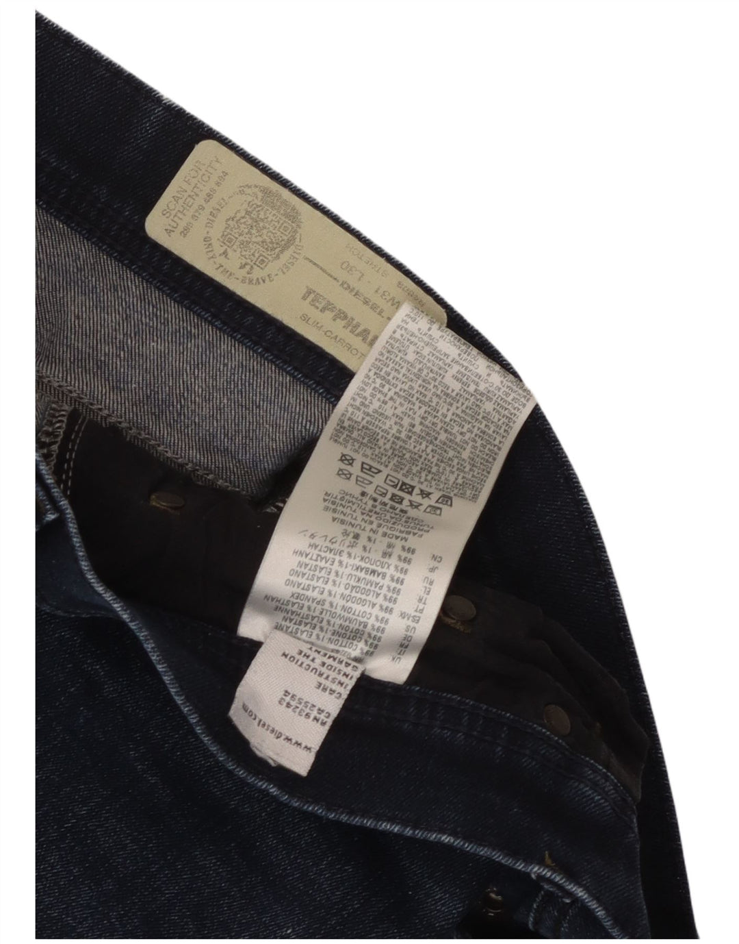 Diesel muške uske traperice Tepphar Carrot W31 L30 plavi pamuk