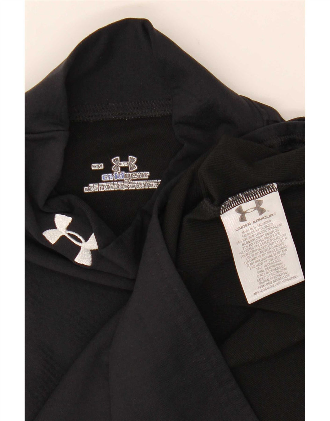 Under Armour muška majica Cold Gear s dugim rukavima, mali crni poliester