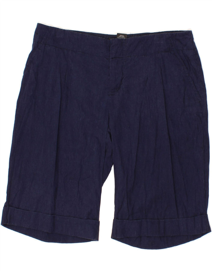 MOSSIMO Womens Stretch Chino Shorts US 4 Small W30 Navy Blue Linen Vintage Mossimo and Second-Hand Mossimo from Messina Hembry 
