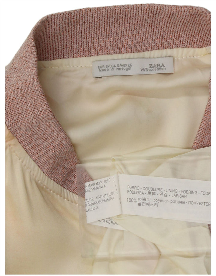 Zara ženska bomber jakna s grafičkim motivima UK 10 malih raznobojnih kravata