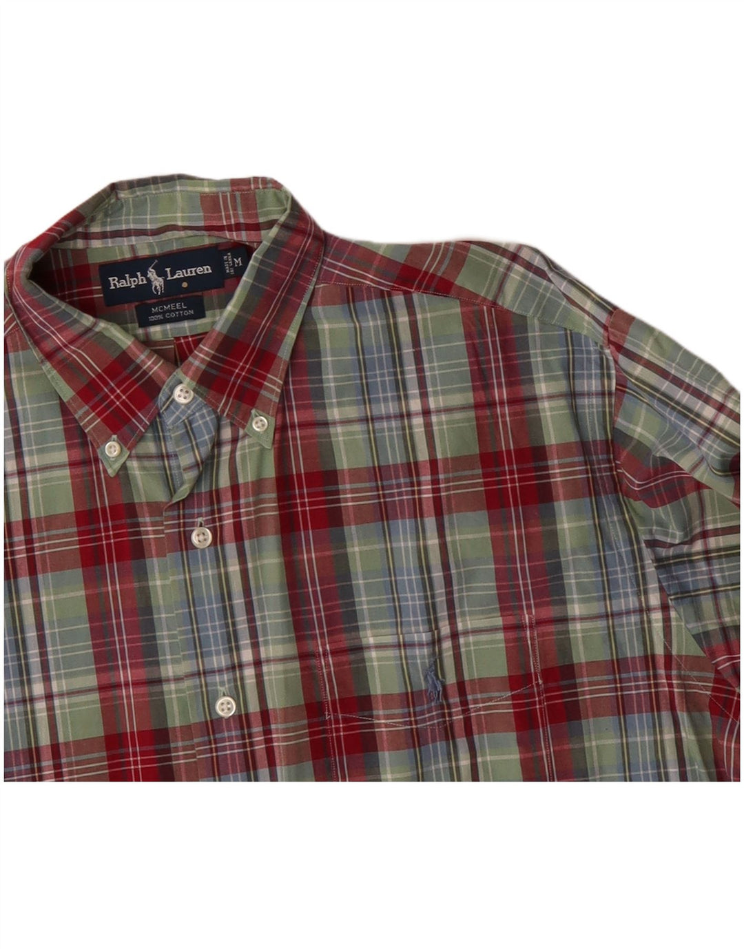 RALPH LAUREN Muška košulja Srednje zelena karirana pamuk