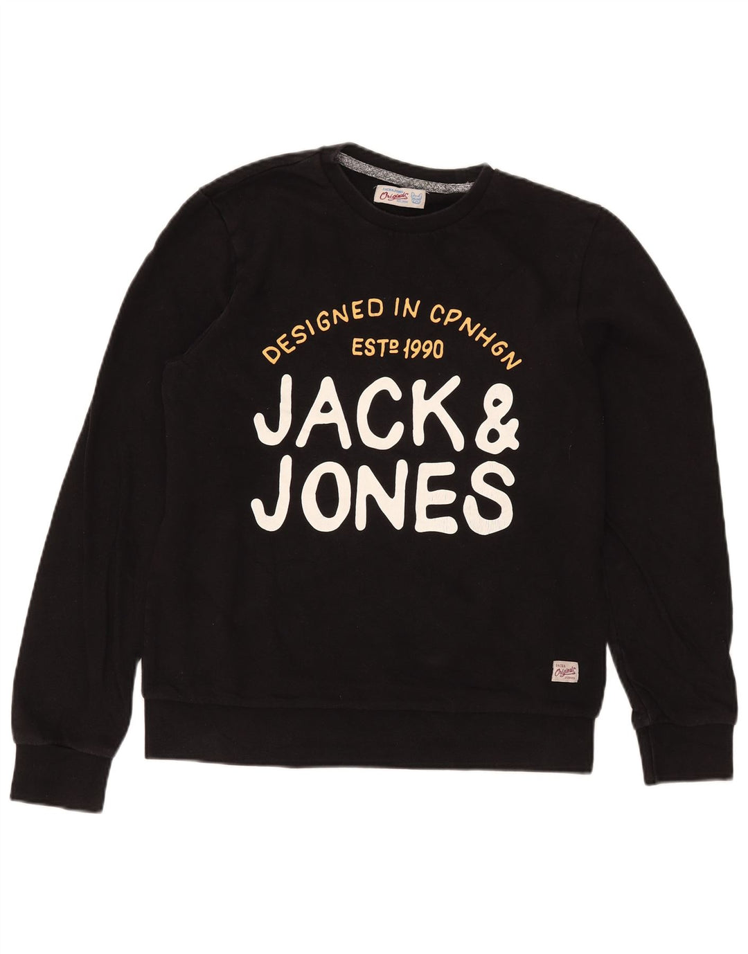Jack & Jones muška trenirka s grafičkim motivima Srednji crni pamuk