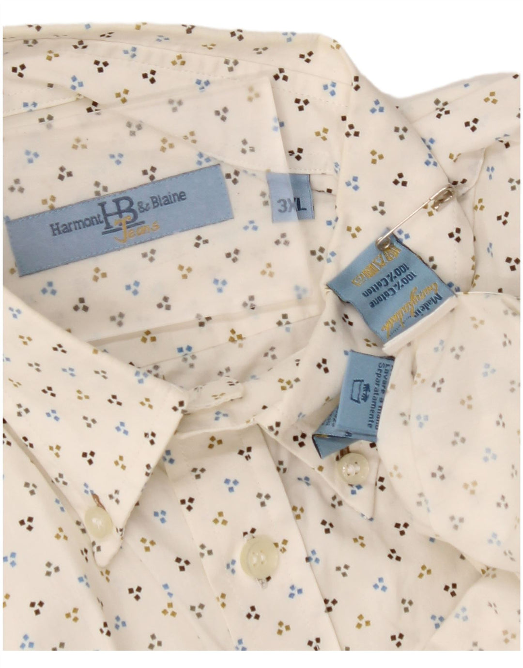 HARMONT & BLAINE Muška košulja 3XL pamuk s bijelim mrljama