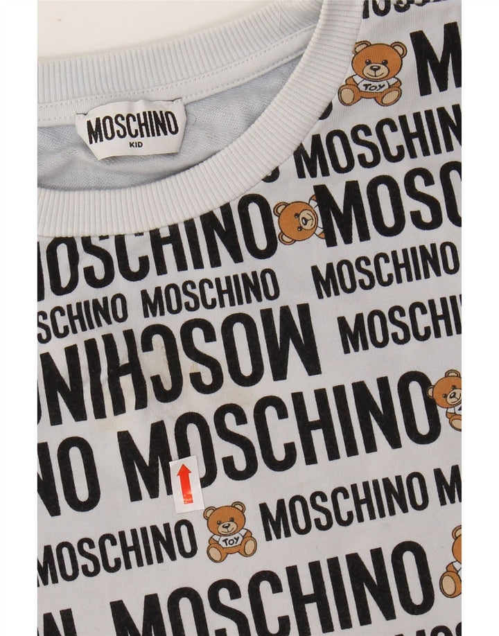 MOSCHINO majica kratkih rukava za djevojčice 7-8 godina, sivi pamuk