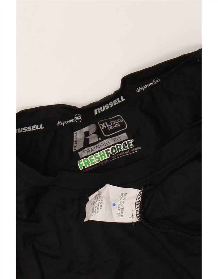 RUSSELL ATHLETIC Dri-Power majica kratkih rukava XL crni poliester