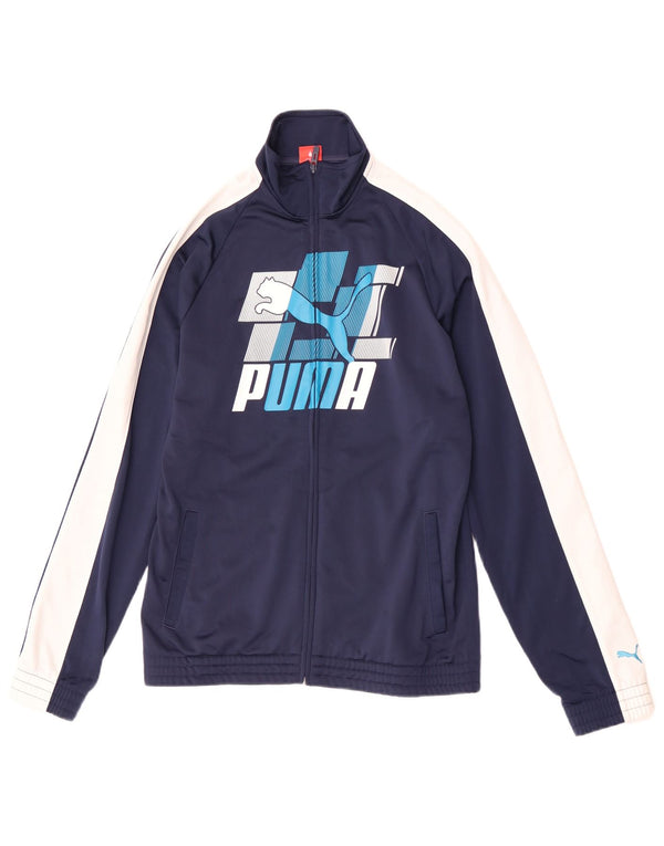 Gornja jakna trenirke Puma Boys Graphic 15-16 Years Navy Blue Colourblock