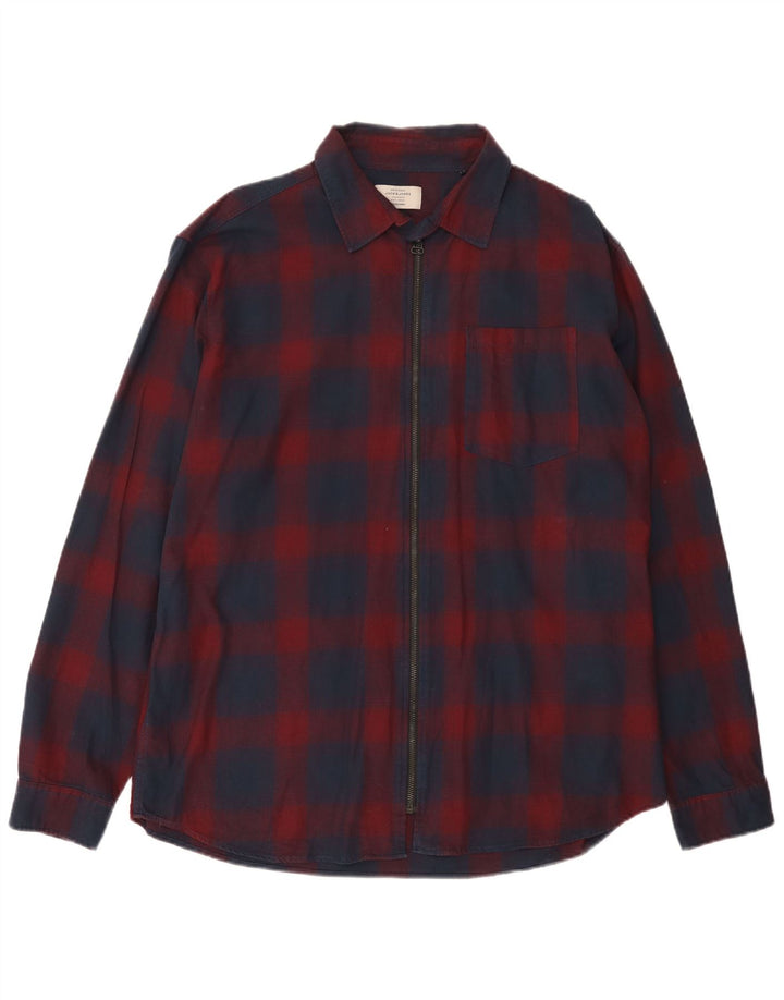 Jack & Jones muška košulja od flanela 2XL crveni karirani pamuk