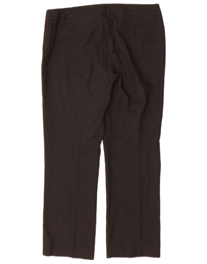 MARELLA ženske hlače ravnog odijela UK 14 Large W34 L28 crni poliester