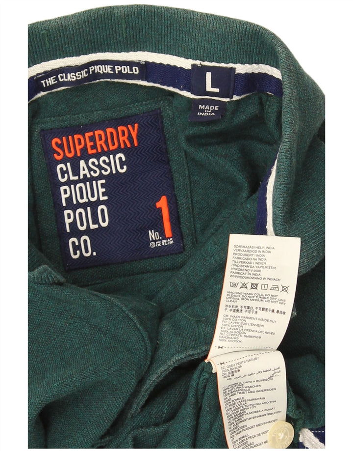 Superdry muška polo majica velika zelena pamuk