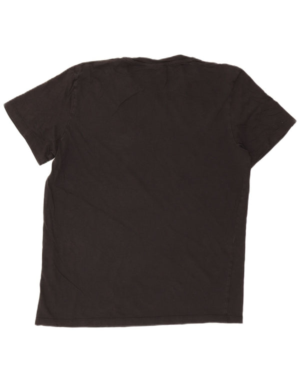 Jack & Jones muška grafička majica kratkih rukava XL crni pamuk