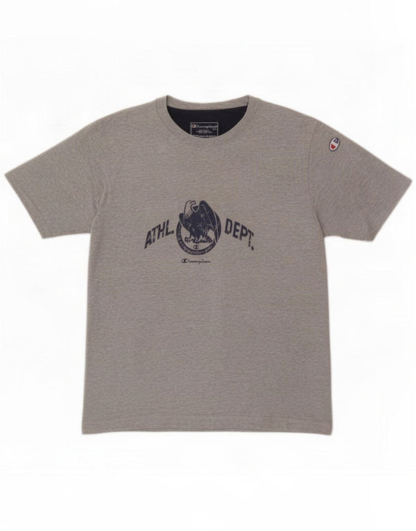 Champion Boys Graphic T-Shirt Top 11-12 Years Grey Flecked Cotton