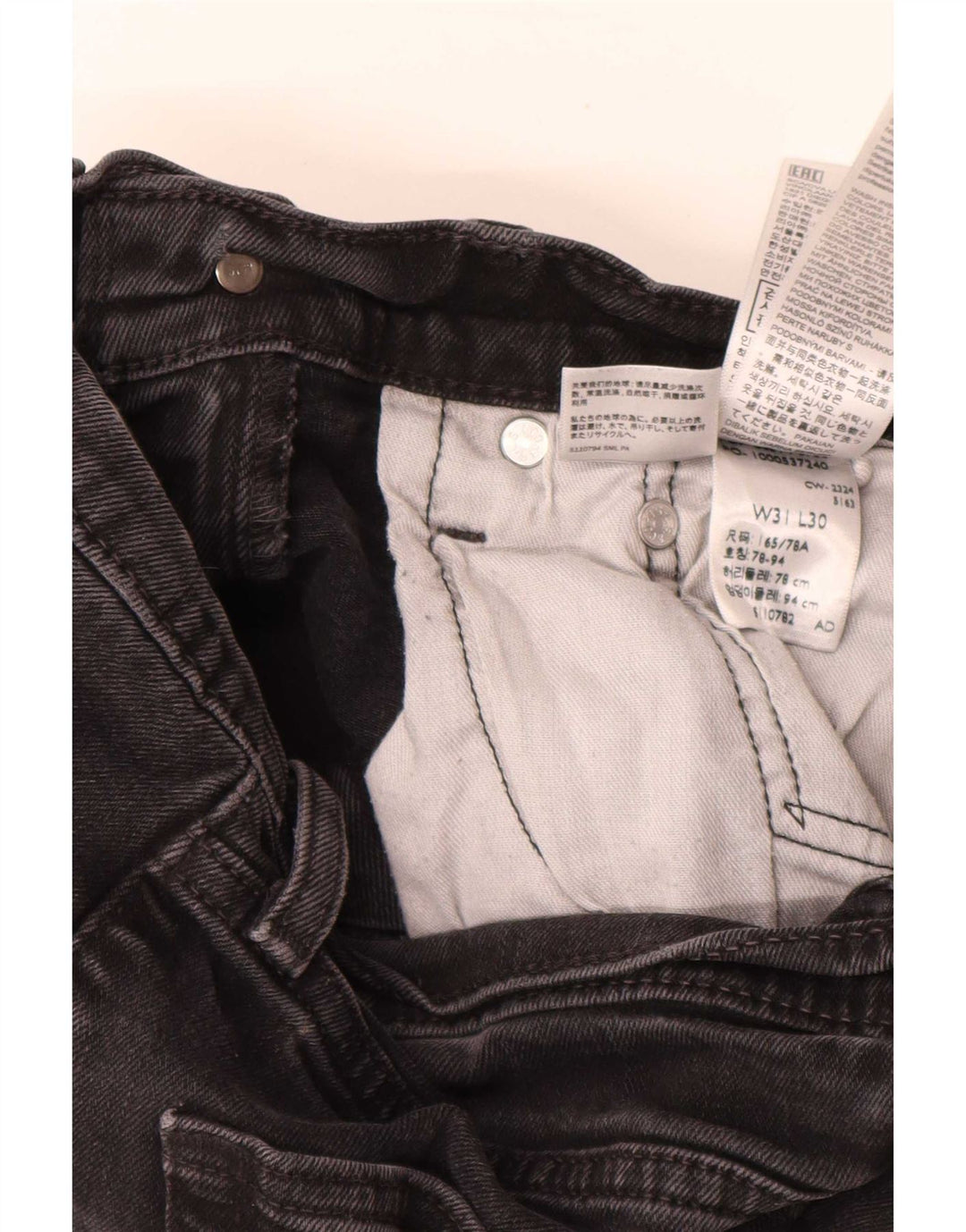 Levi's muške 514 ravne traperice W31 L30 crni pamuk