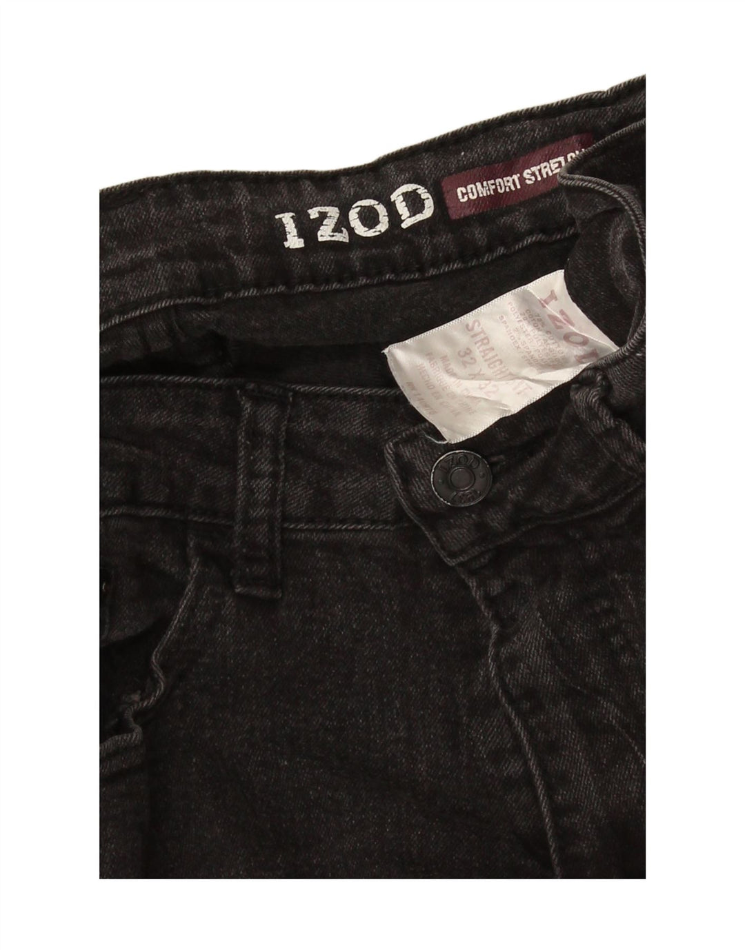 Izod ženske rastezljive ravne traperice W32 L32 sivi pamuk