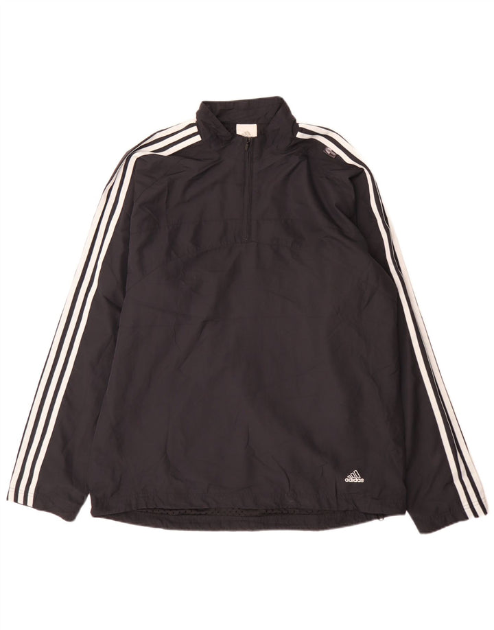 Adidas muška majica s izrezom s patentnim zatvaračem i trenirka velika mornarskoplava sportska