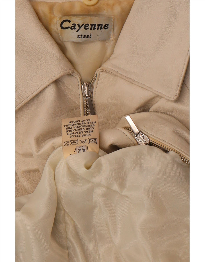 Cayenne ženska kratka kožna jakna IT 42 srednje bijele kože