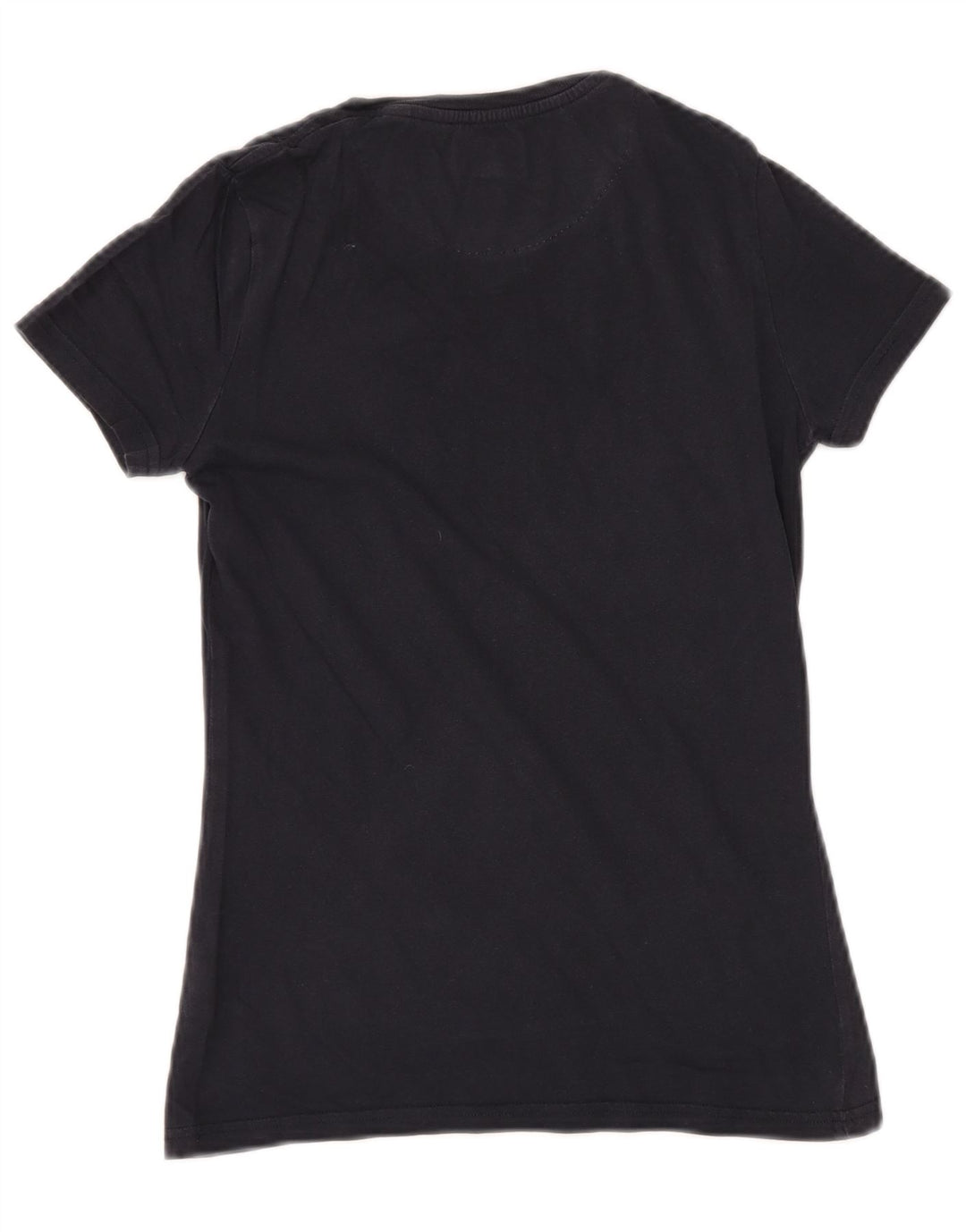 JACK WILLS Ženska grafička majica kratkih rukava UK 6 XS tamnoplavi pamuk