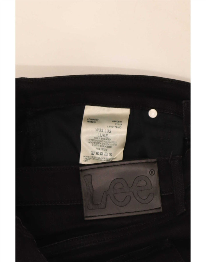 Lee Mens Luke Slim Jeans W33 L32 Crni pamuk