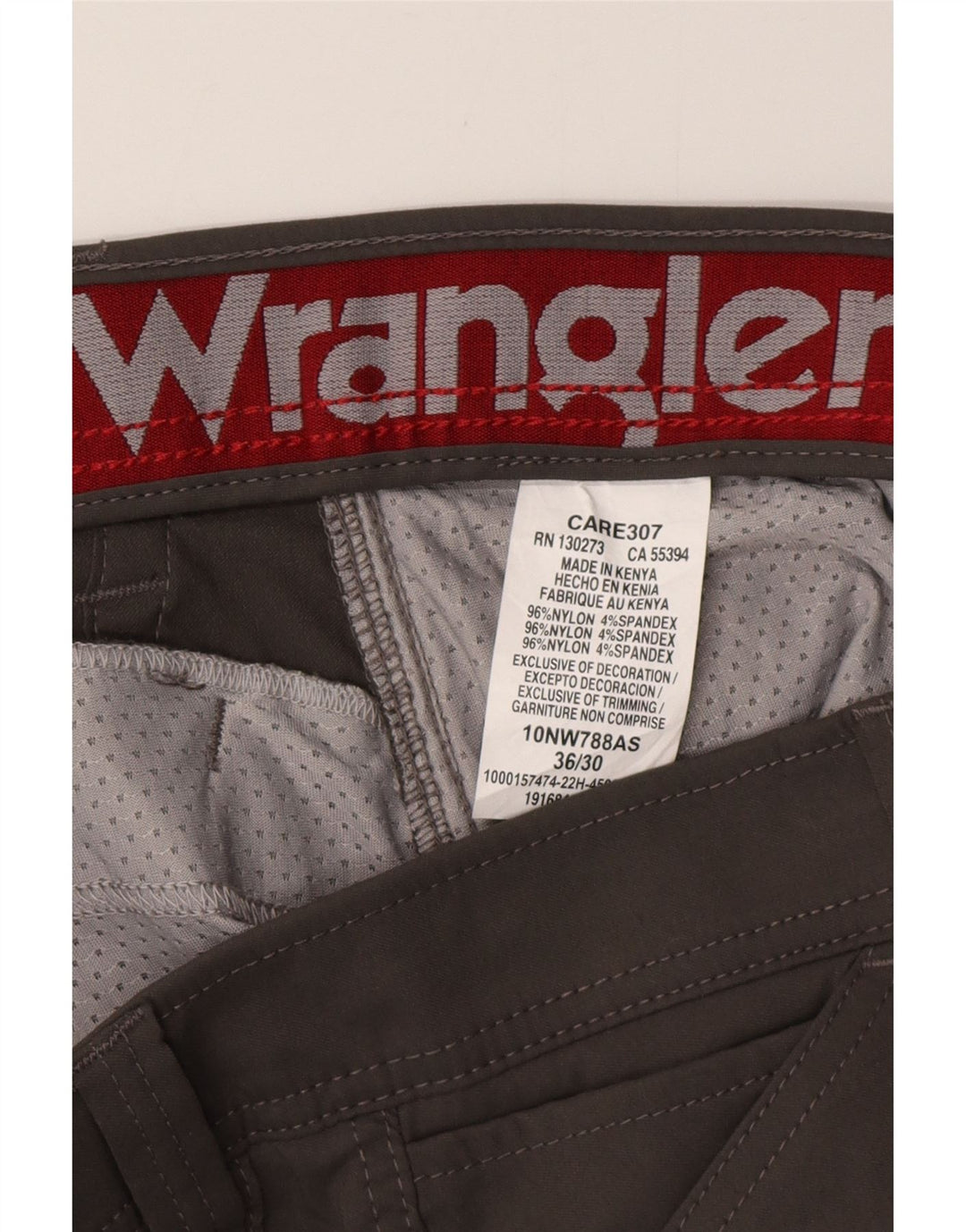 WRANGLER Muške ravne kargo hlače W36 L30 sivi najlon