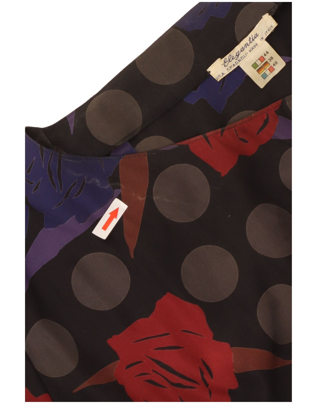 Vintage ženska šator haljina dugih rukava IT 44 srednje raznobojna cvjetna