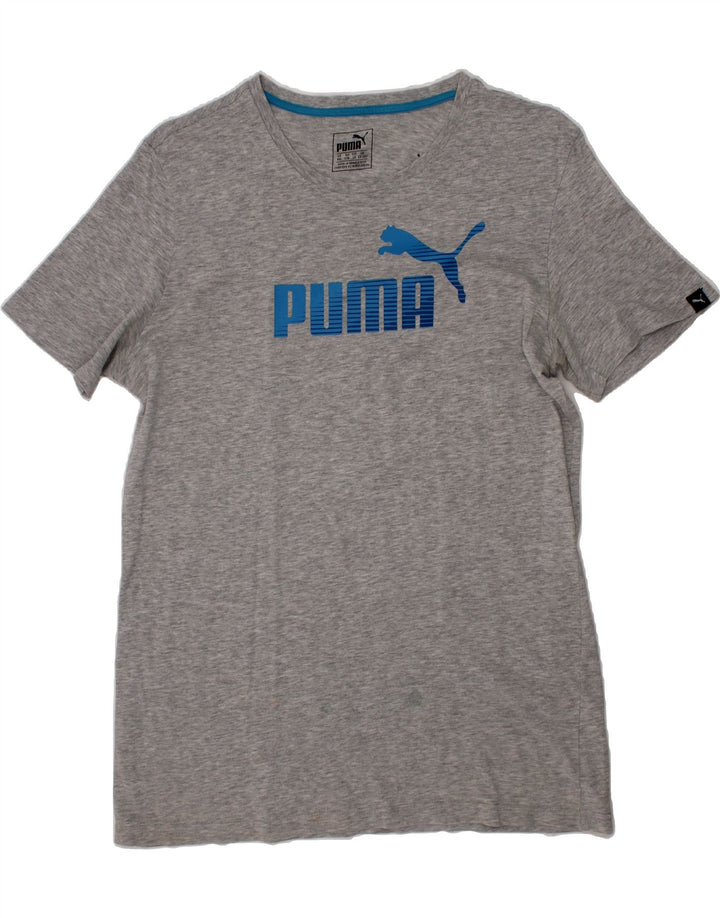 PUMA Boys Graphic T-Shirt Top 15-16 Years Grey Vintage Puma and Second-Hand Puma from Messina Hembry 
