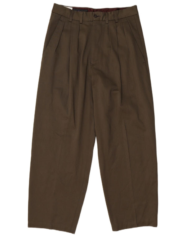 Vintage Mens Loose Fit Chino Trousers IT 48 Medium W30 L28 Khaki