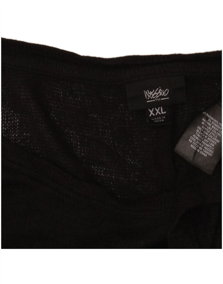 Ženska prozirna asimetrična tunika Massimo Dutti UK 20 2XL crni rajon