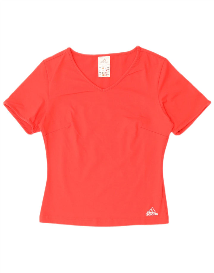 Adidas ženska majica kratkih rukava UK 12 Srednje crveni poliester