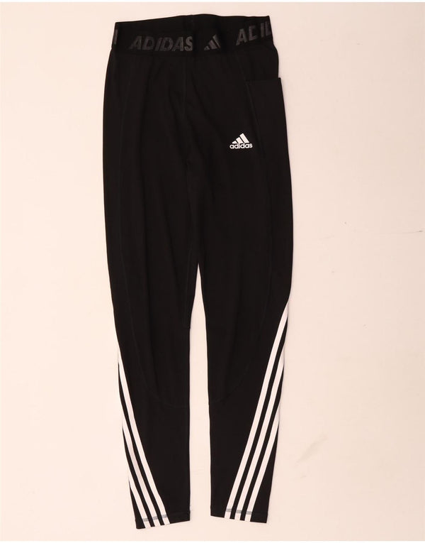 Adidas ženske grafičke tajice UK 8 male crne poliesterske