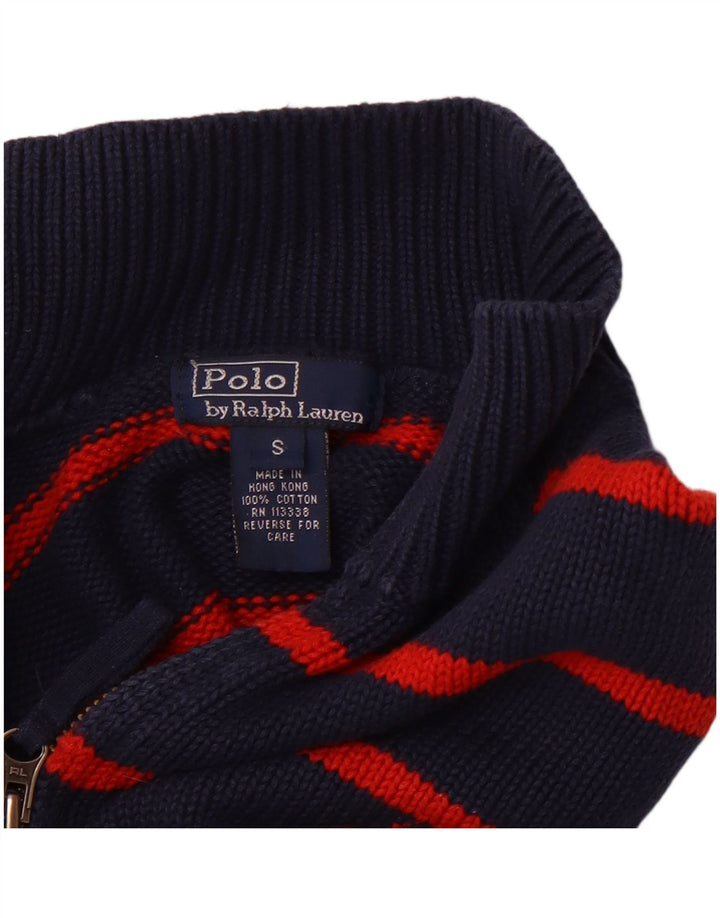 POLO RALPH LAUREN Džemper s izrezom s patentnim zatvaračem za dječake 7-8 godina mali tamnoplavi