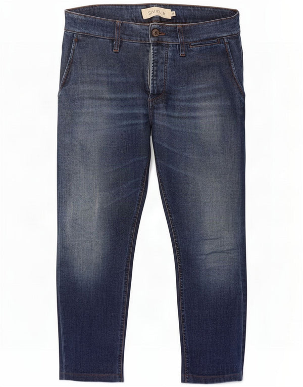 SIVIGLIA Mens Slim Jeans W34 L27 Blue Cotton