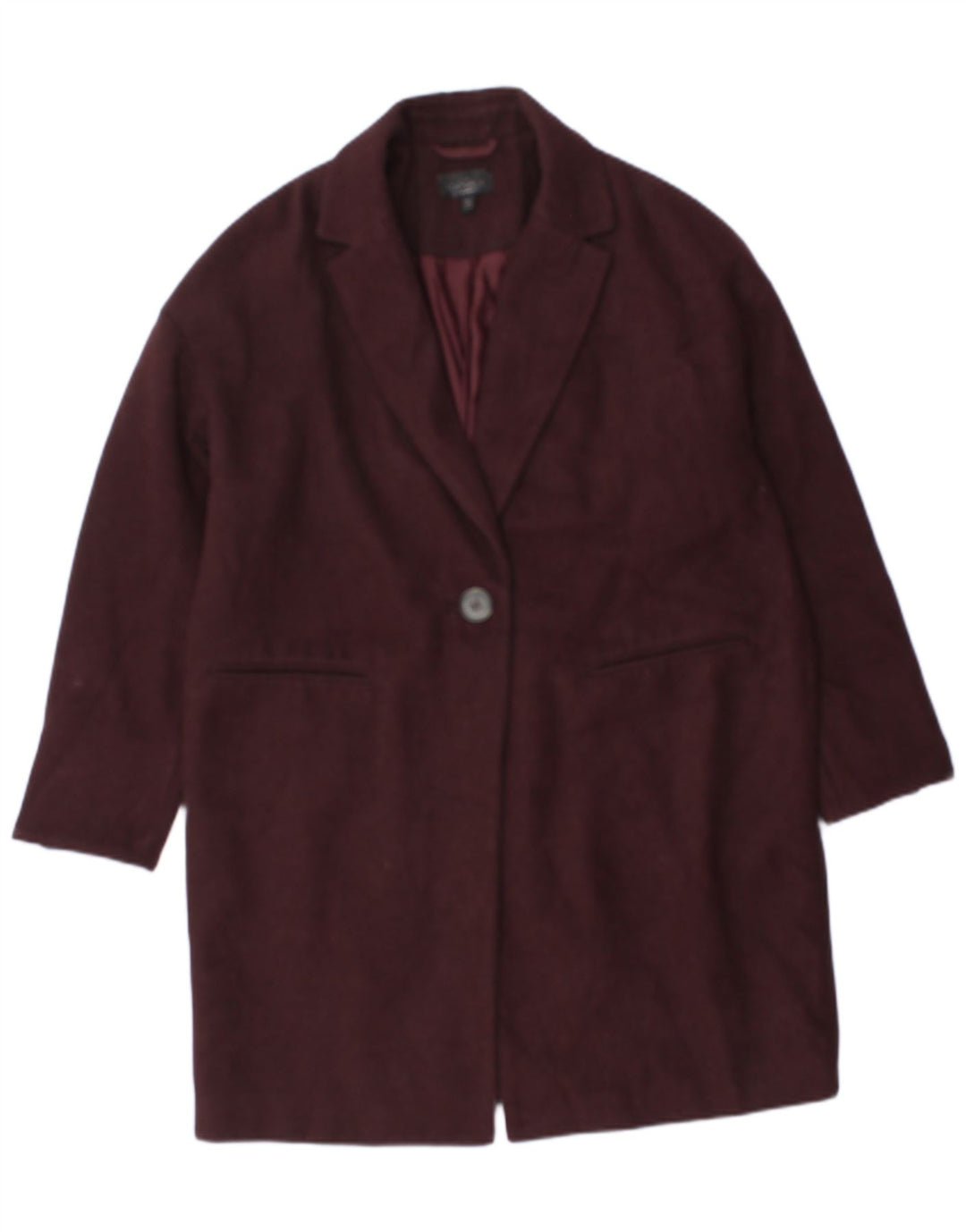 Topshop ženski kaput UK 12 Medium Burgundy poliester