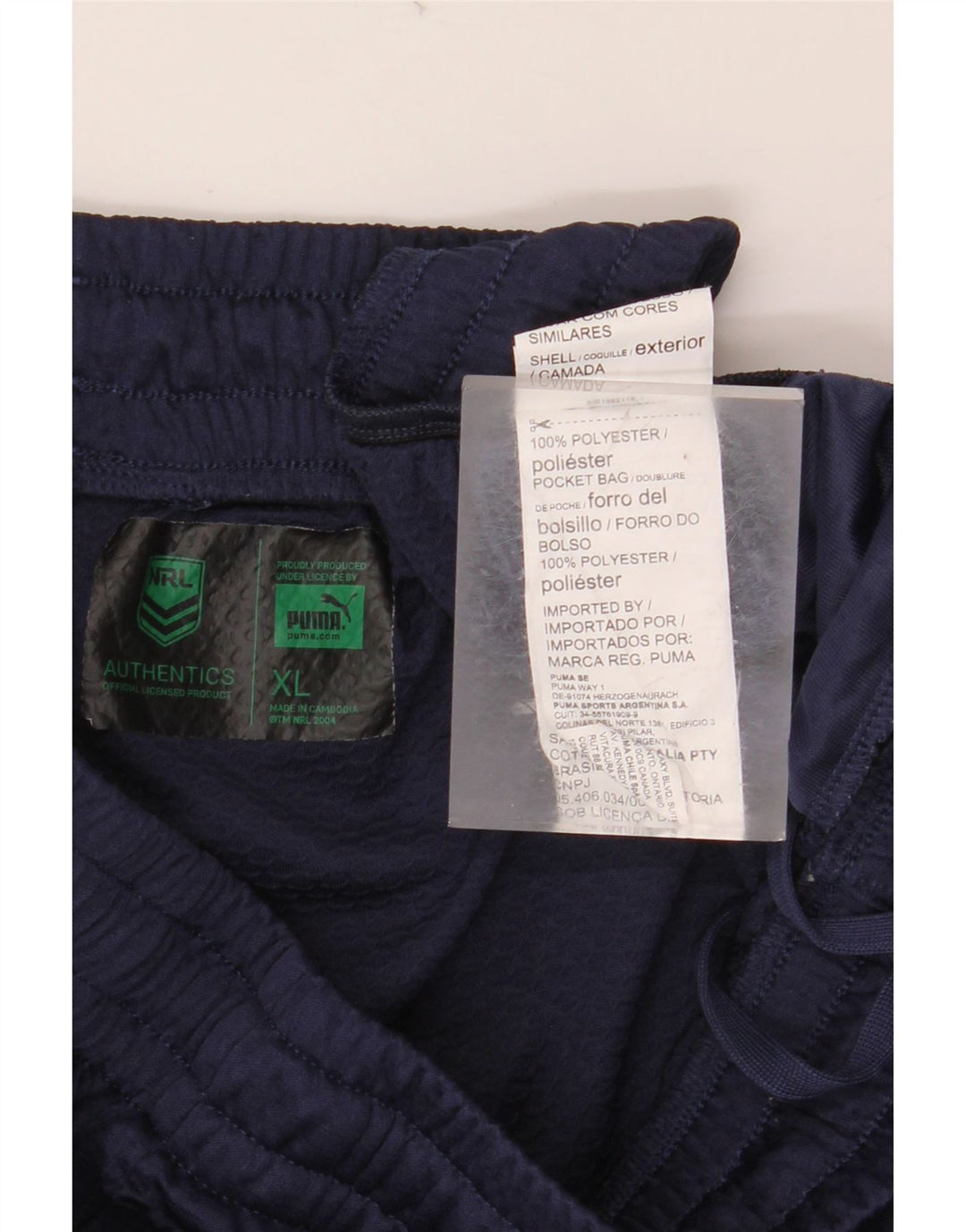 PUMA muške hlače za trenirku Warriors XL tamnoplavi poliester u boji