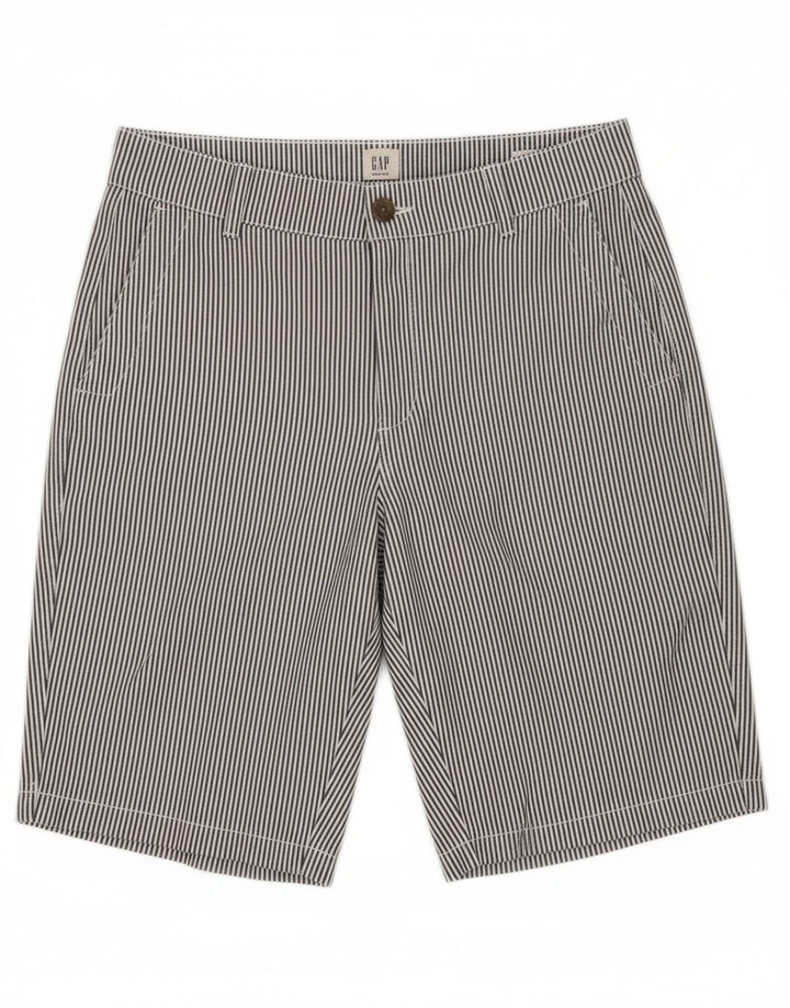 GAP Womens Chino Shorts US 6 Medium W32  Grey Pinstripe Cotton Vintage Gap and Second-Hand Gap from Messina Hembry 