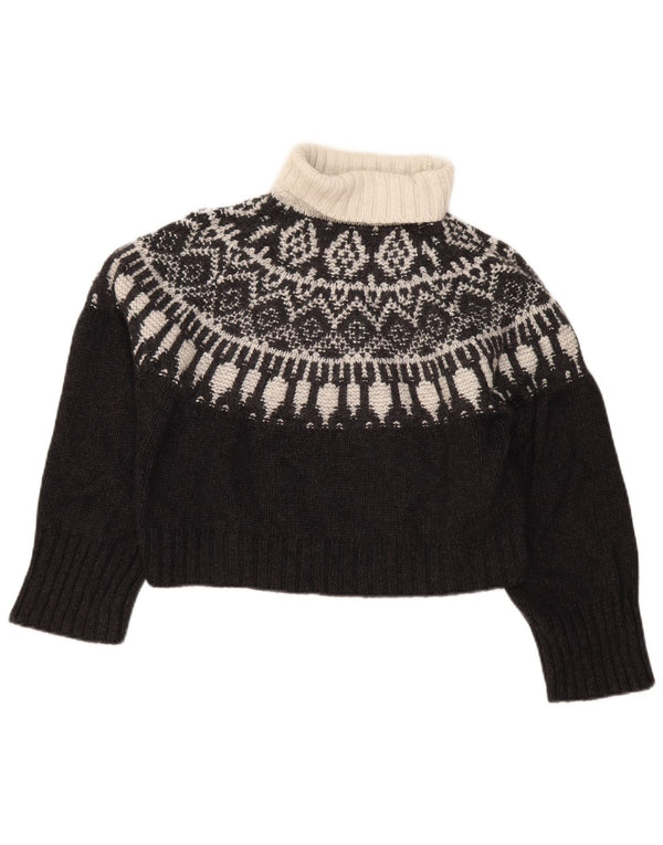 Massimo Dutti Ženska pulover s kratkim ovratnikom UK 6 XS Black Fair Isle