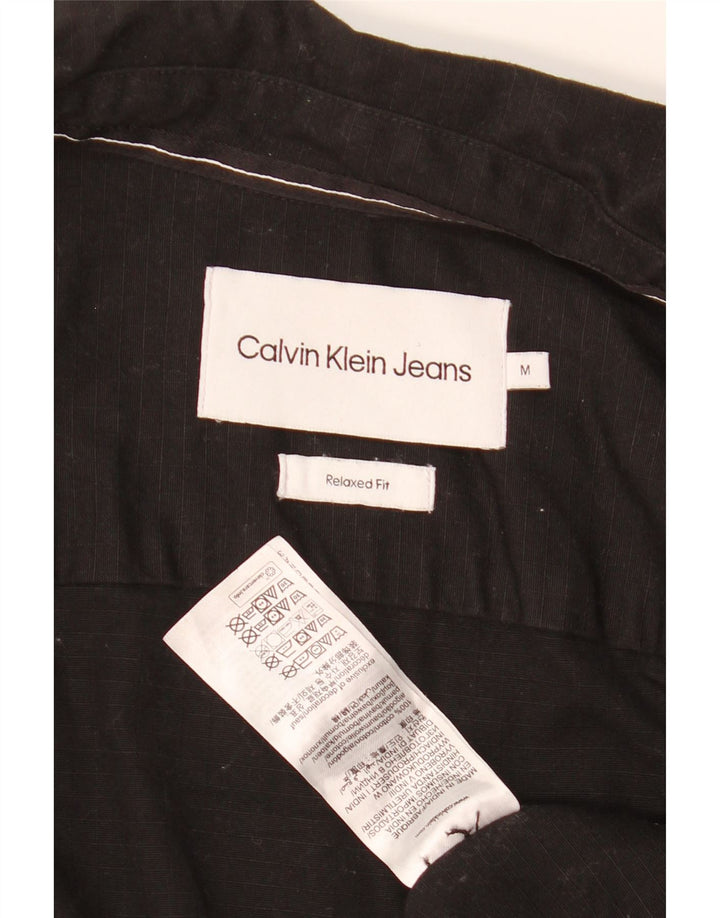 Calvin Klein muška košulja opuštenog kroja srednje crne pamučne boje