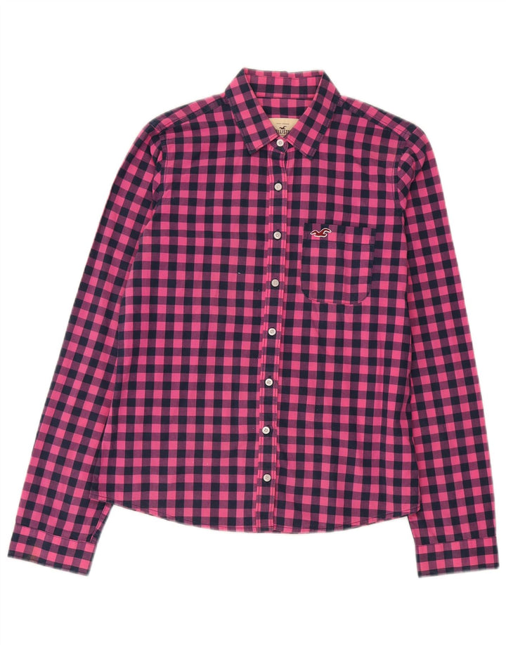 Hollister ženska košulja UK 14 Srednje ružičasti gingham pamuk