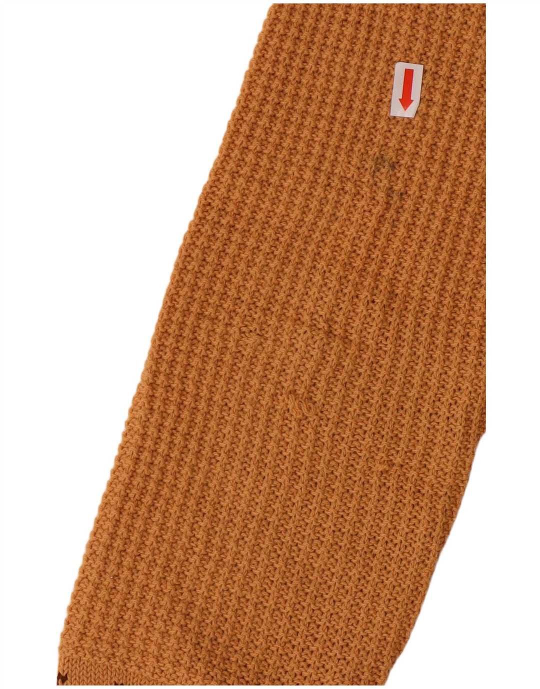 VINTAGE ženski džemper s V-izrezom UK 10 Mali smeđi geometrijski