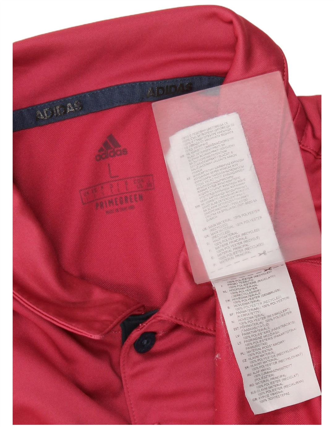 Adidas muška Primegreen polo majica s velikim crvenim prugama od poliestera