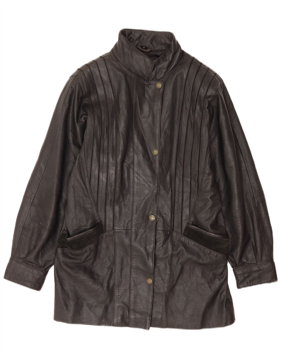 Skinz ženska kožna jakna UK 14 velika crna koža