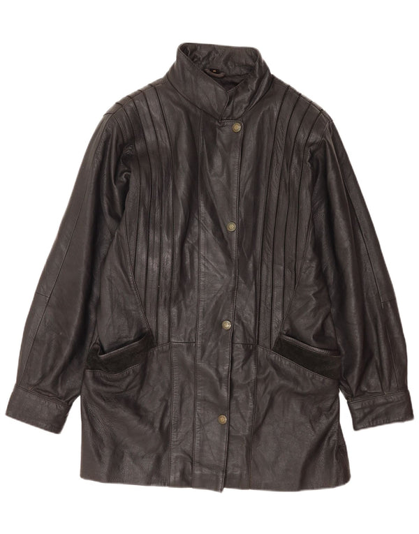 Skinz ženska kožna jakna UK 14 velika crna koža