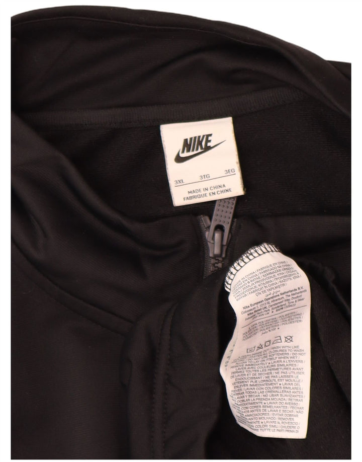 Nike muška majica s izrezom na patentni zatvarač 3XL crni poliester