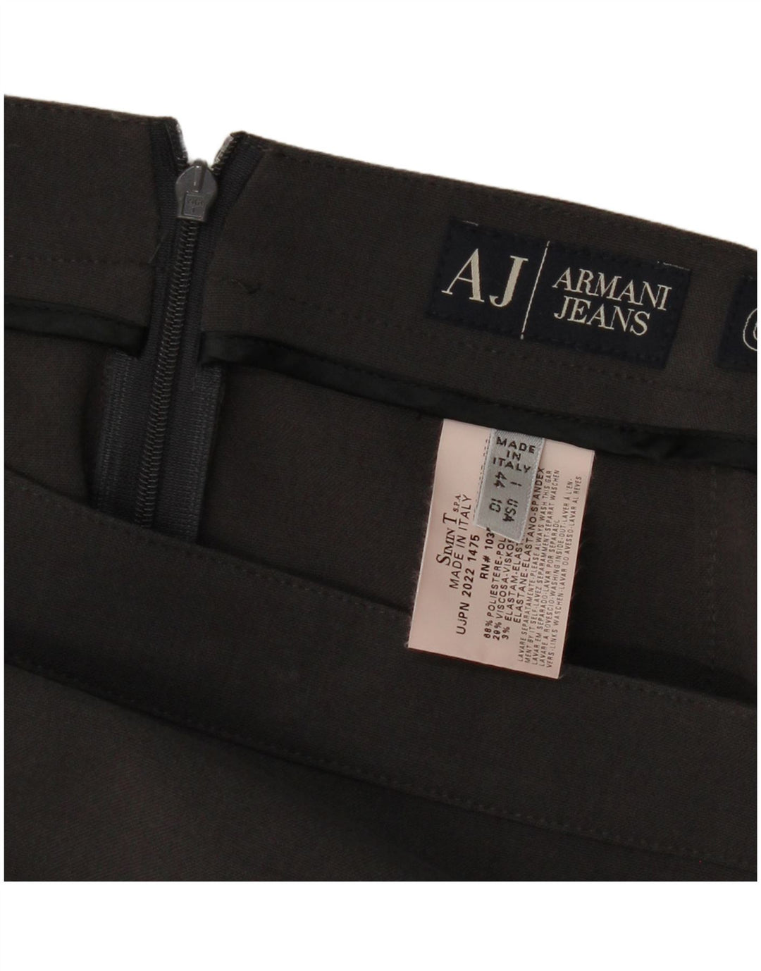 Armani ženska ravna suknja UK 14 velika W32 sivi poliester