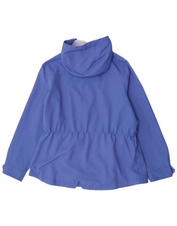 Crew Clothing Ženska kišna jakna s kapuljačom UK 16 veliki plavi poliester
