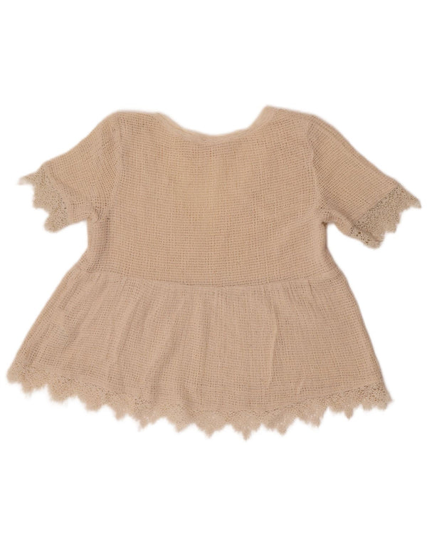 Zara ženska vrhunska kukičana bluza Trafaluc UK 6 XS bež pamuk
