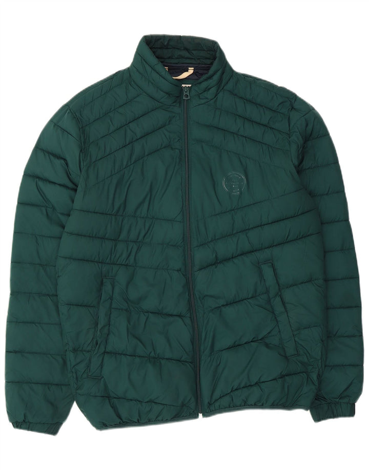 JACK & JONES Muška podstavljena jakna UK 38 Srednje zeleni poliester