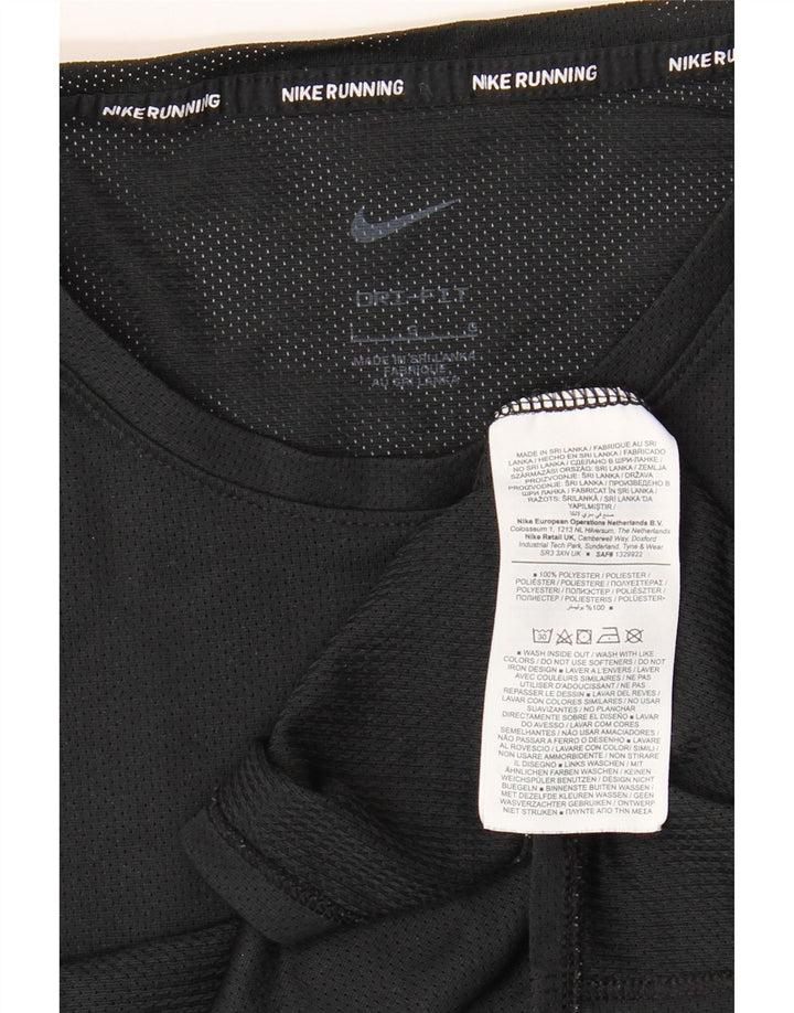 Nike Dri Fit majica za trčanje, veliki crni poliester