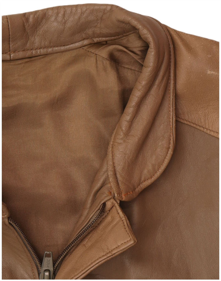 Vintage muška kožna jakna UK 38 srednje smeđa