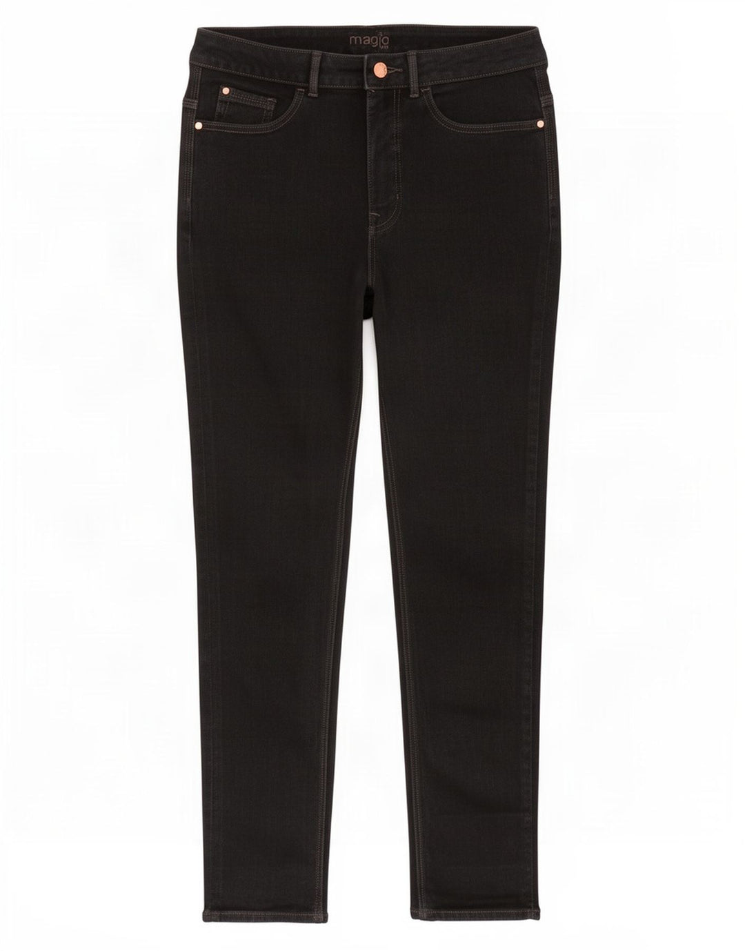Marks & Spencer Ženske Magic Slim Jeans UK 12 srednje W28 L28 crni pamuk