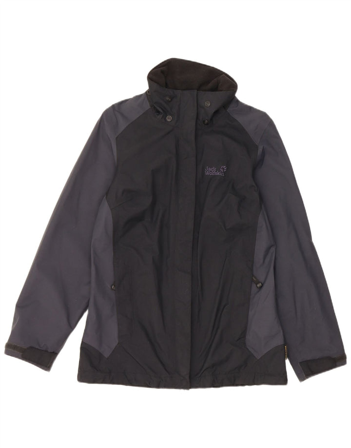 Jack Wolfskin Ženska kišna jakna UK 8 Small Black Colourblock