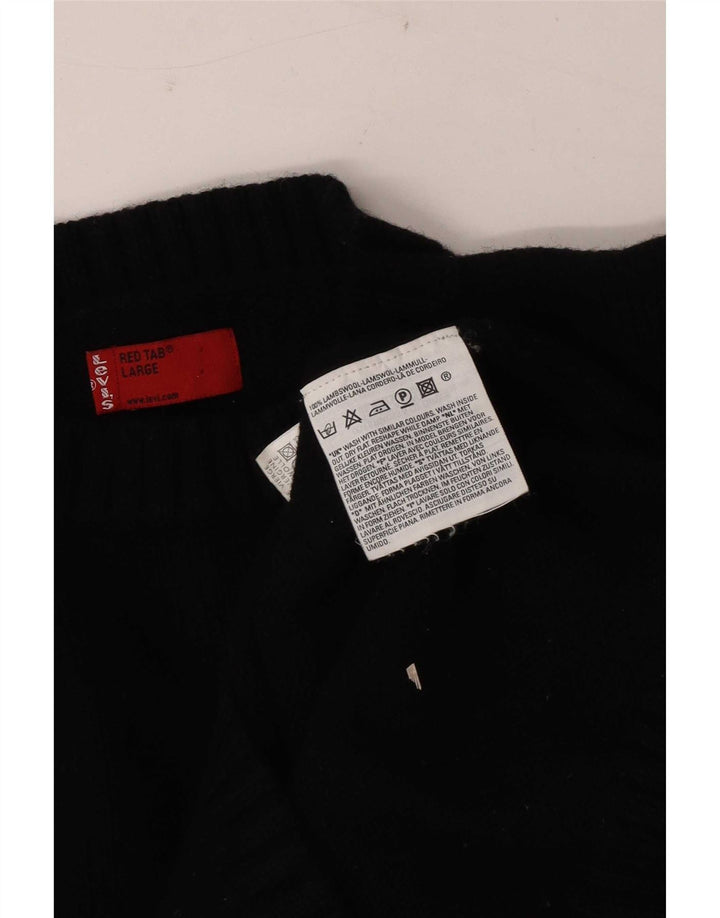 Levi's muški pulover s okruglim izrezom, velika crna janjeća vuna